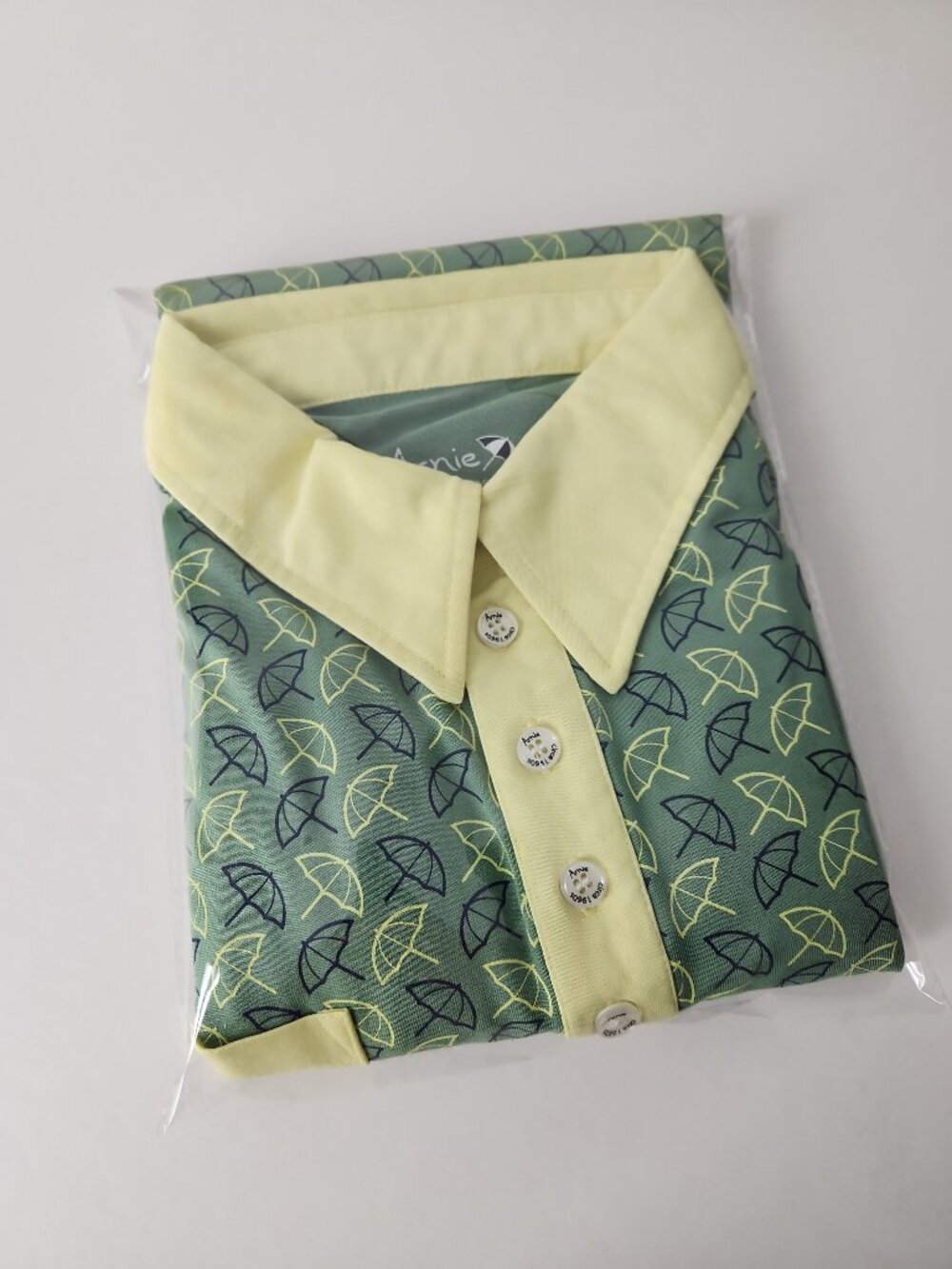 Vintage Arnie Arnold Palmer green umbrella print golf polo shirt men's XL - Picture 11 of 11